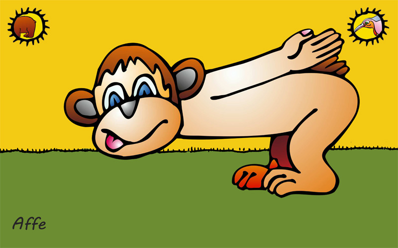 ebook animiert Kinderbuch mit Geräuschen Affe